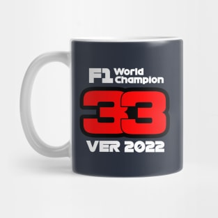 Max Verstappen 2022 - white text front and back version Mug